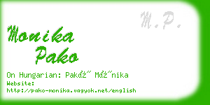 monika pako business card